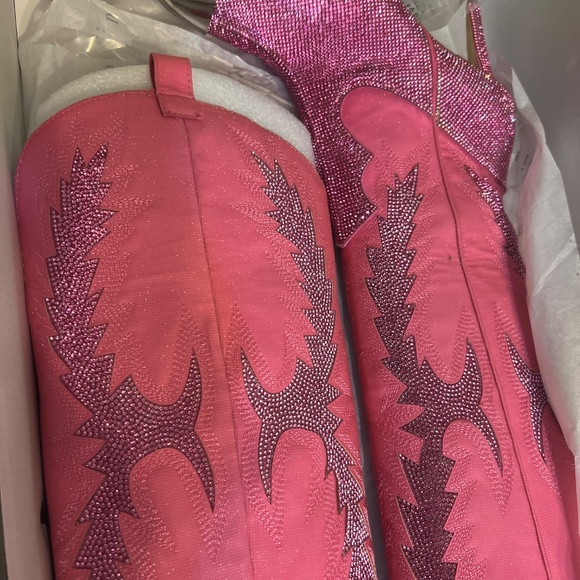 Pink Rhinestone Boots - Picture 3 of 3